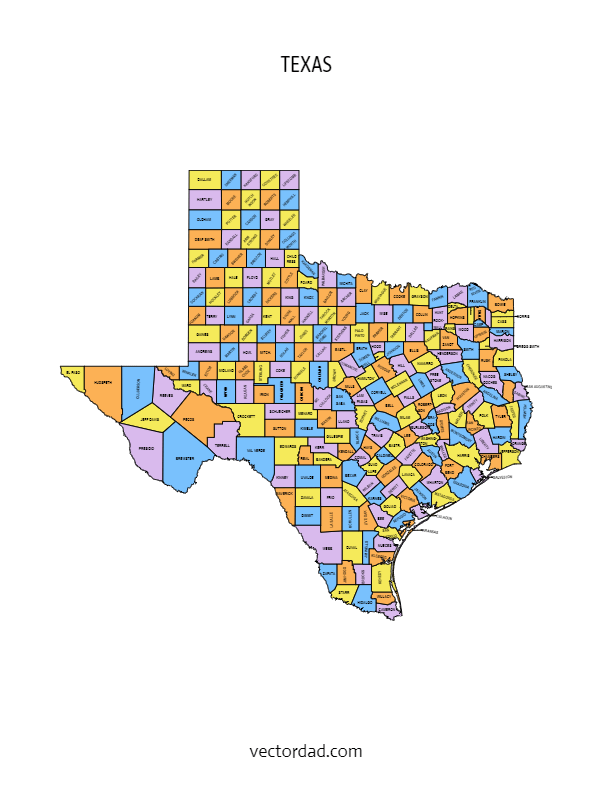 Texas County Map: Editable & Printable State County Maps