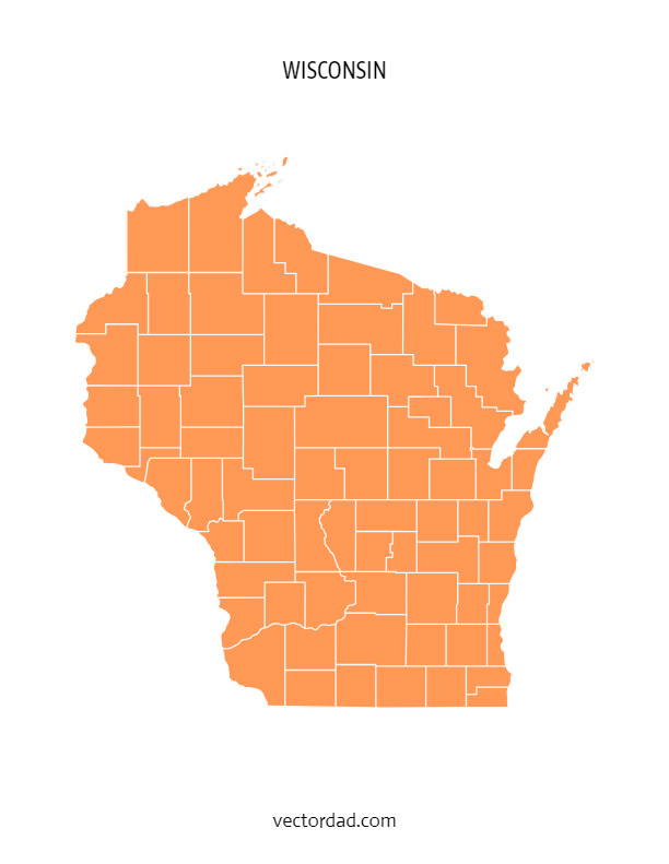Wisconsin County Map: Editable & Printable State County Maps