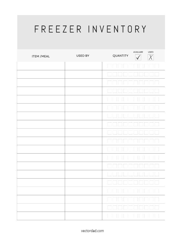 Simple Checkbox Style Inventory Sheet