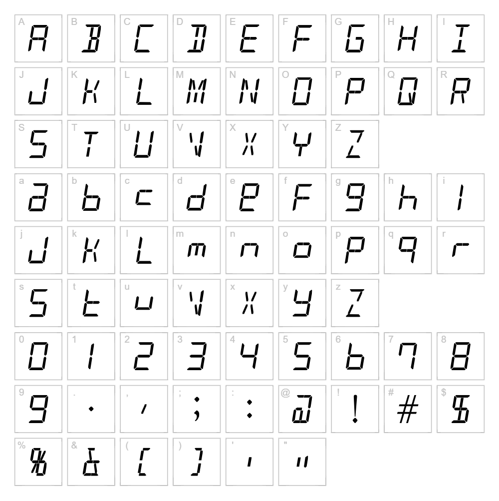 Alarm Clock Font Vectordad