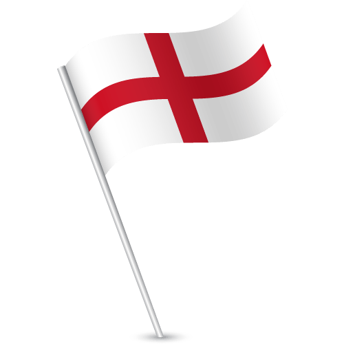 Printable Country Flag of England Flagpole Vector Country Flags of