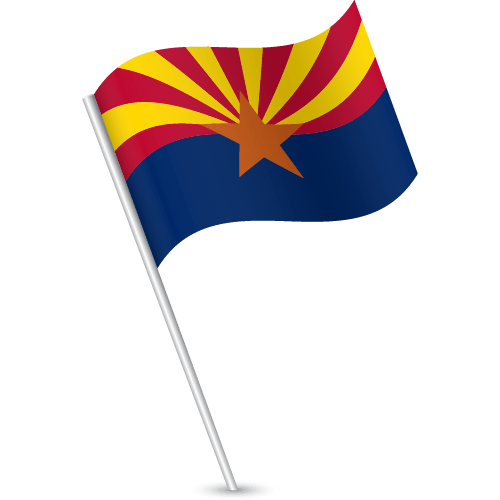 Vector Country Flag of Arizona Flagpole Vector Countries Flags of