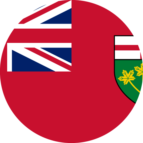 Printable Country Flag of Ontario Button Vector Country Flags of