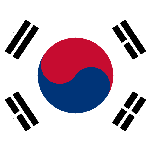 Printable Vector Map of South Korea Flag Free Vector Maps