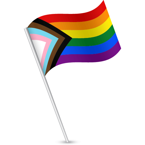 Vector Country Flag of LGBTQ+ Pride Flagpole Vector Countries Flags