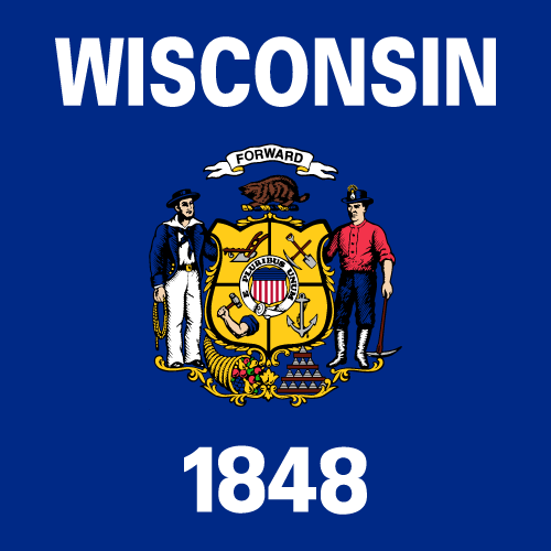 Printable Flags of Wisconsin Vector World Flags
