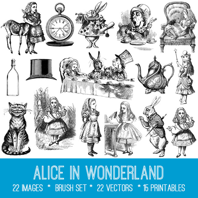 Alice In Wonderland Vector at Collection of Alice In