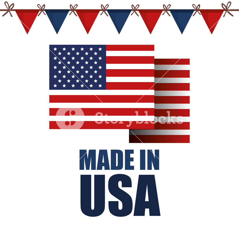 American Flag Banner Vector at Collection of American
