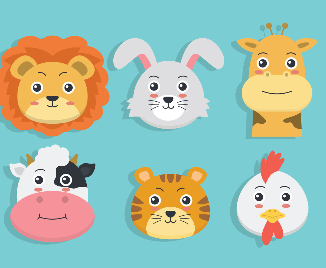 Animal Face Vector at Collection of Animal Face