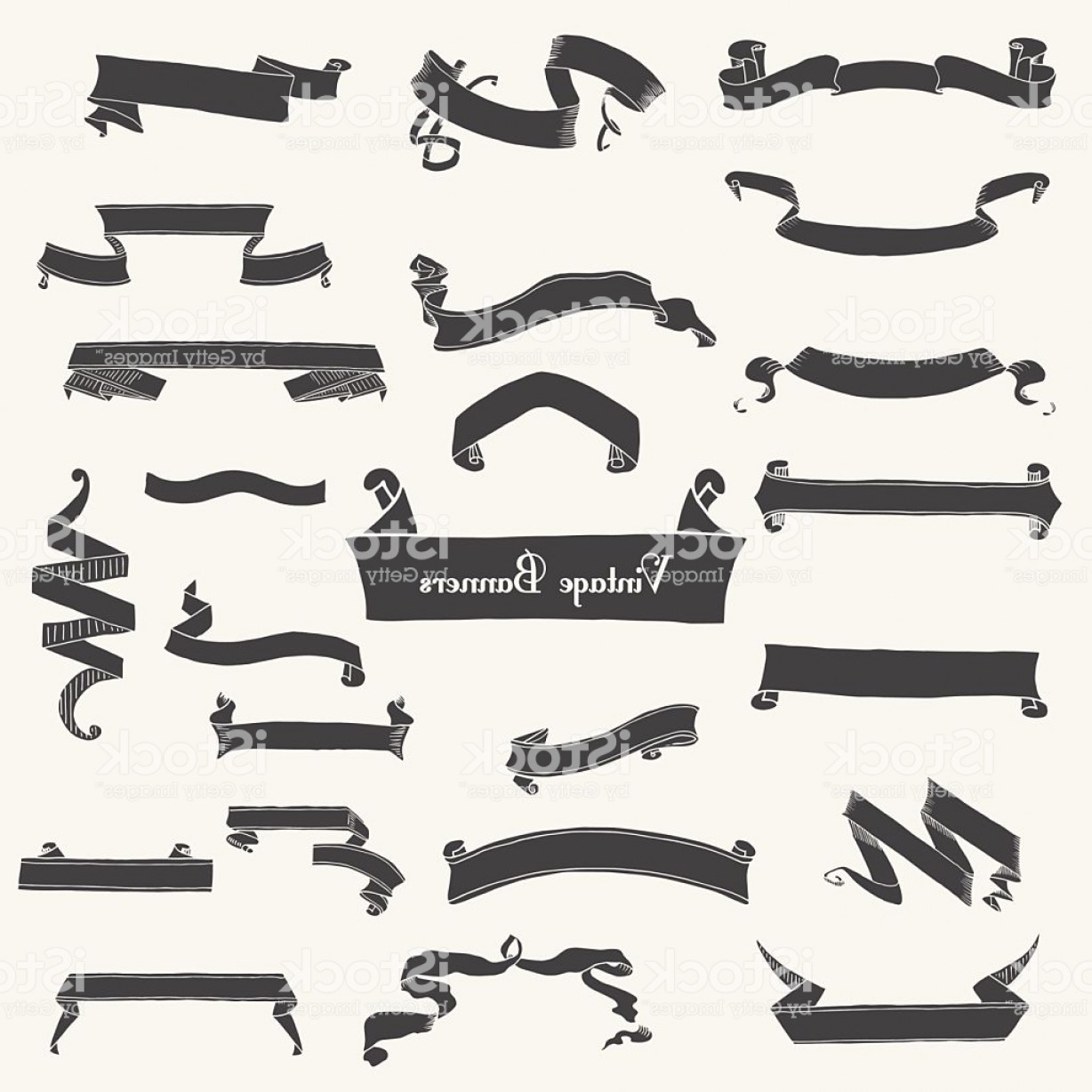 Banner Shapes Vector at Collection of Banner Shapes