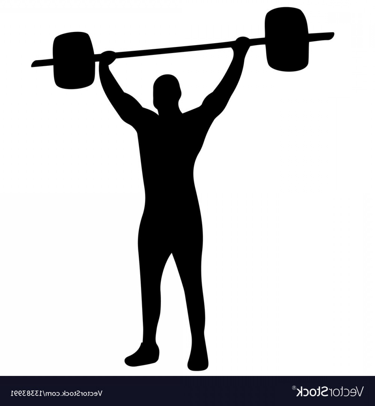 Barbell Silhouette Vector at Collection of Barbell