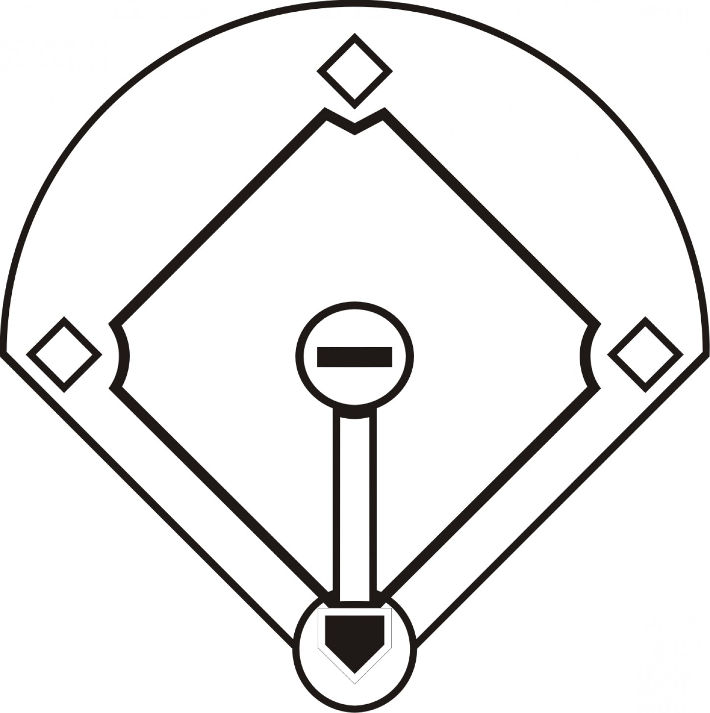 Baseball Diamond Vector at Collection of Baseball