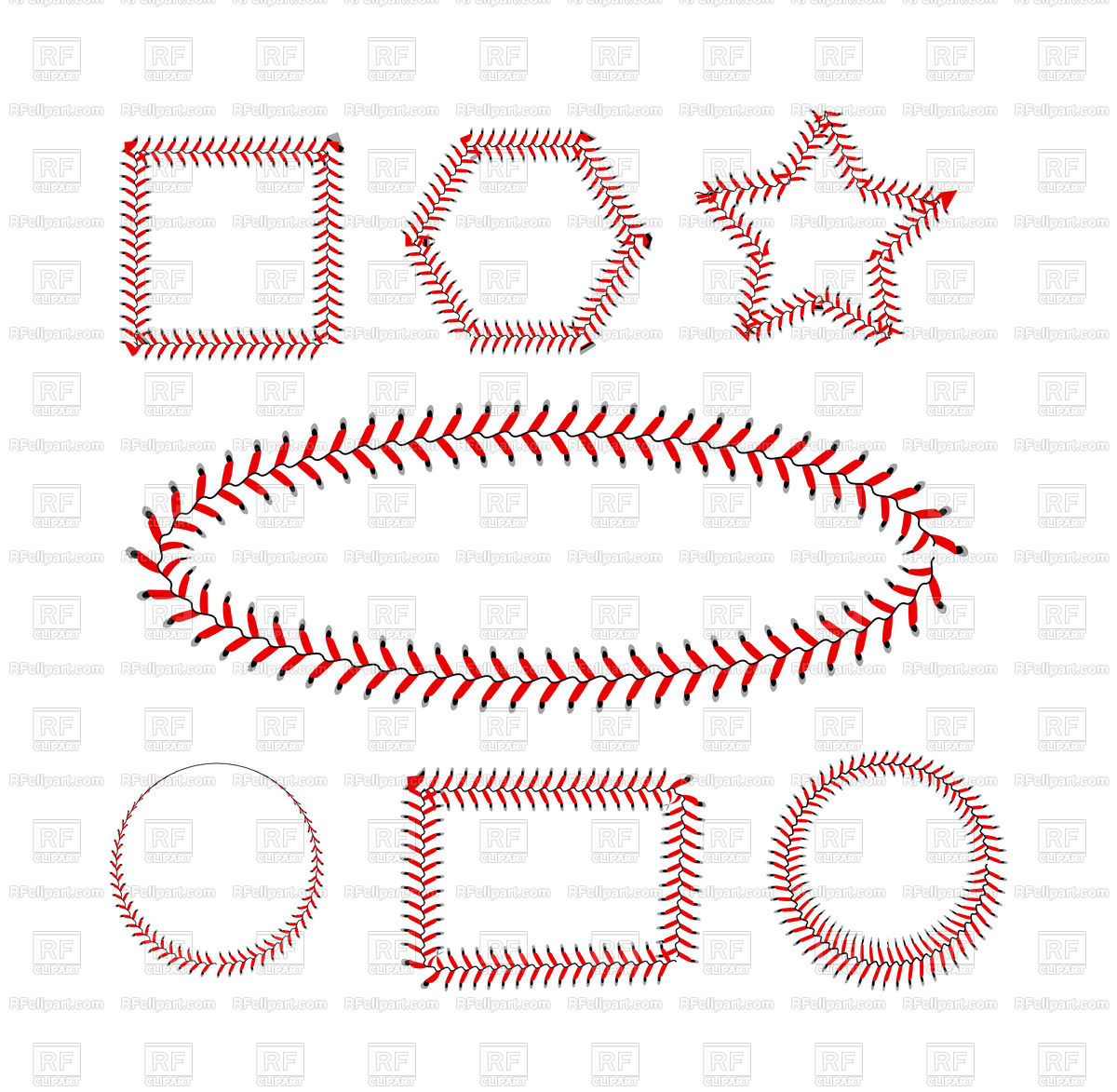 Baseball Laces Vector at Collection of Baseball Laces