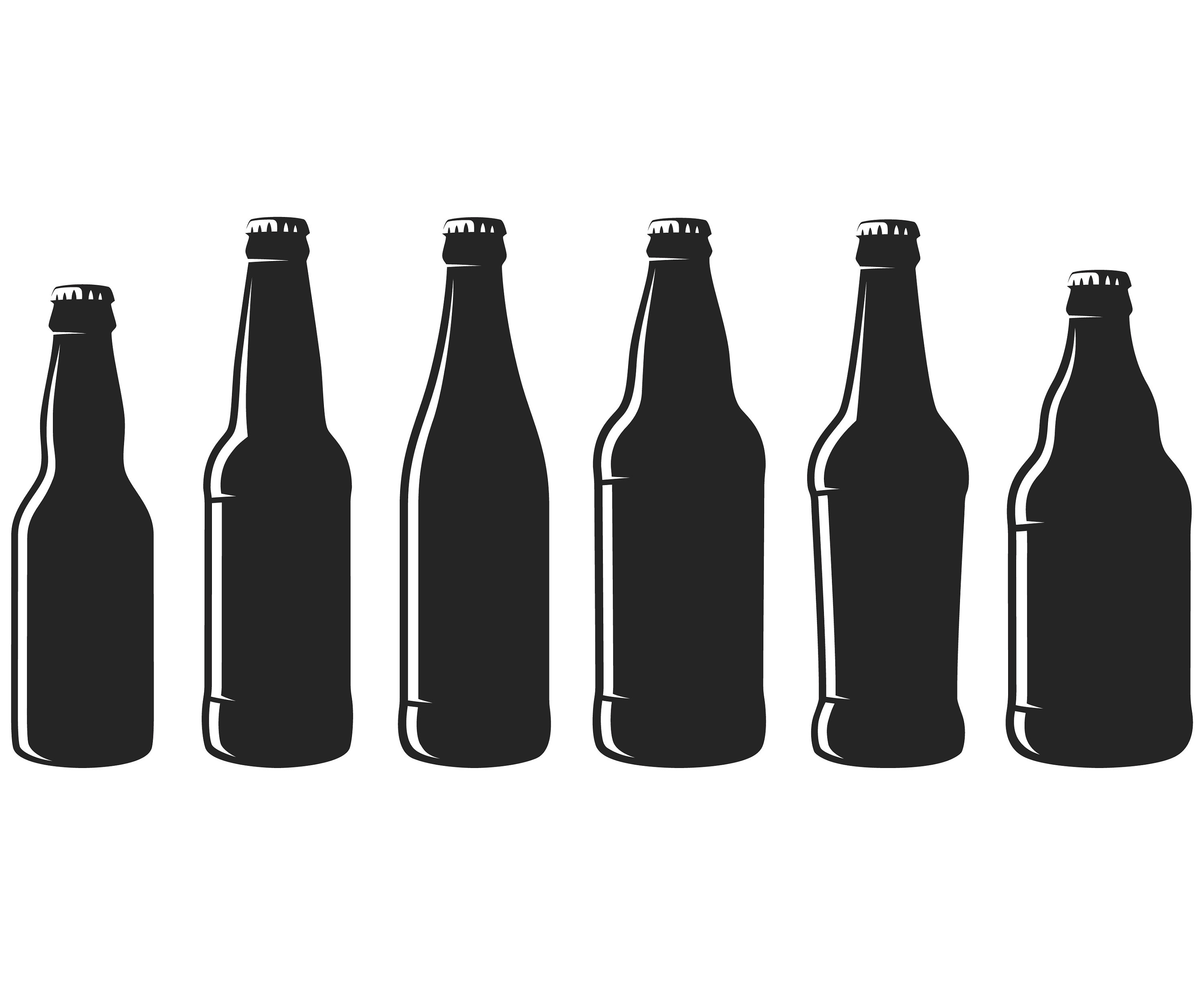 Beer Bottle Silhouette Vector at Collection of Beer