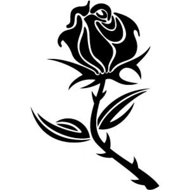 Black And White Rose Vector at Collection of Black