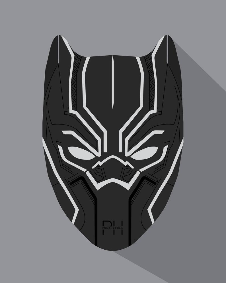 Black Panther Mask Vector at Collection of Black
