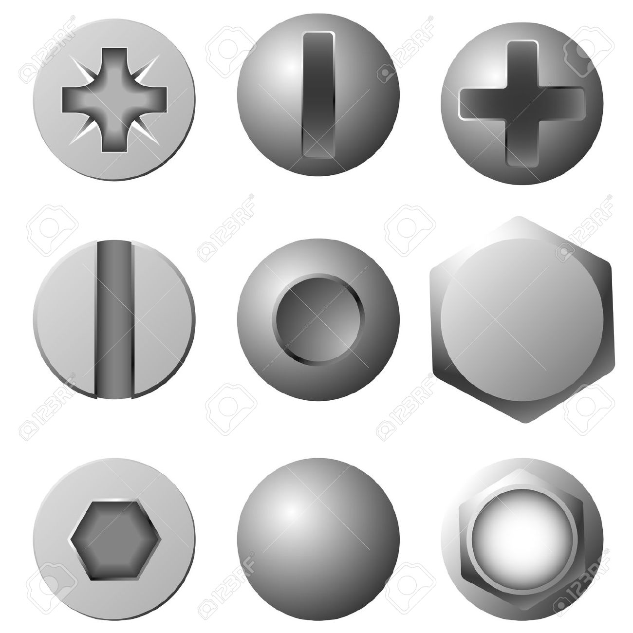 Bolt Head Vector at Collection of Bolt Head Vector