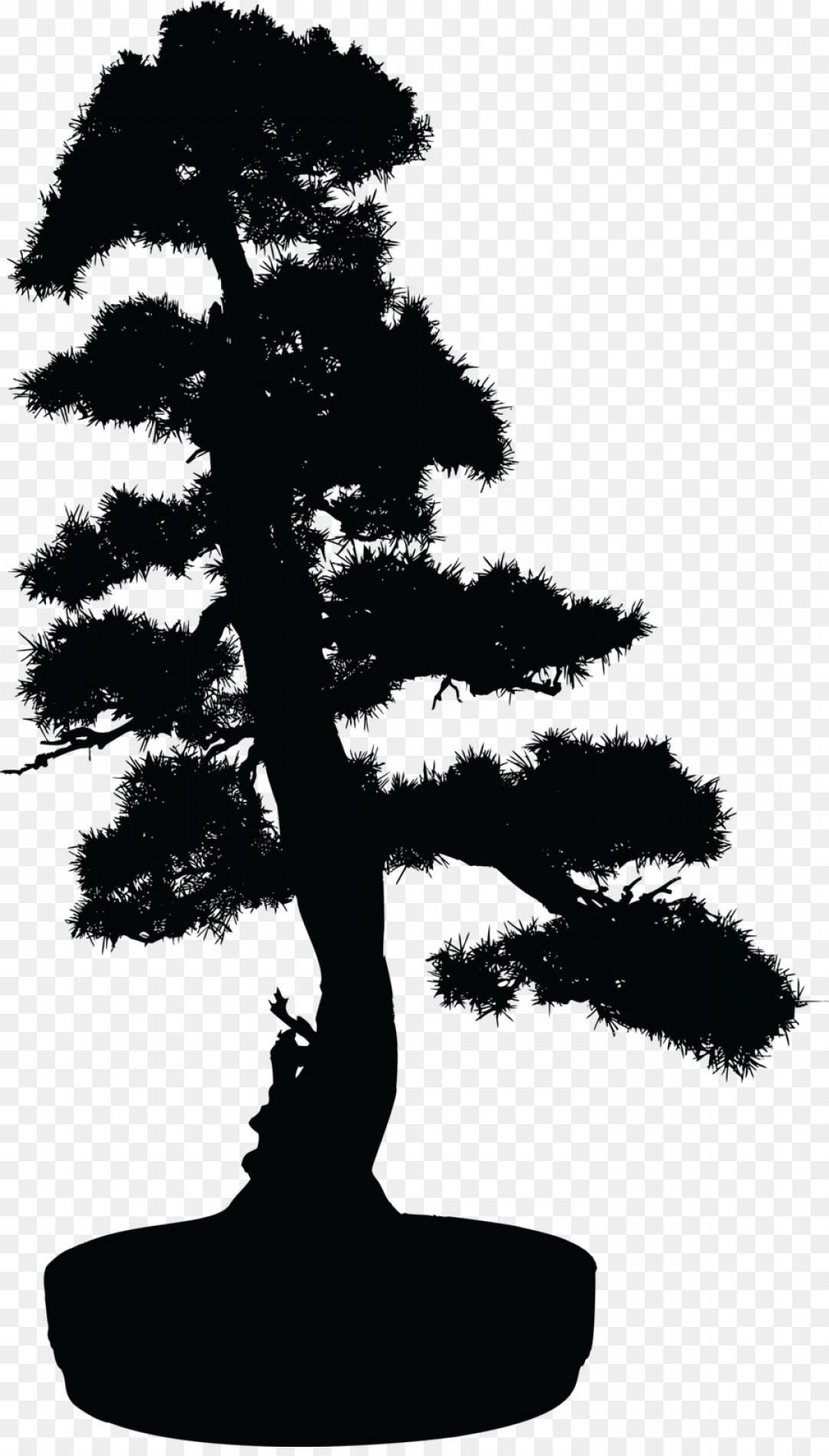 Bonsai Tree Silhouette Vector at Collection of Bonsai