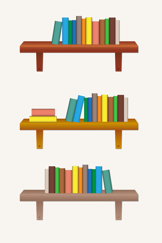 Bookshelf Vector at Collection of Bookshelf Vector free for personal use