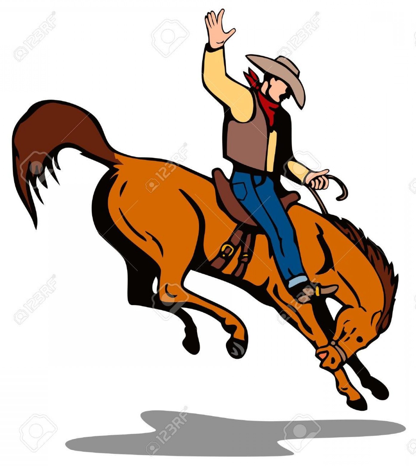 Bucking Horse Vector at Collection of Bucking Horse