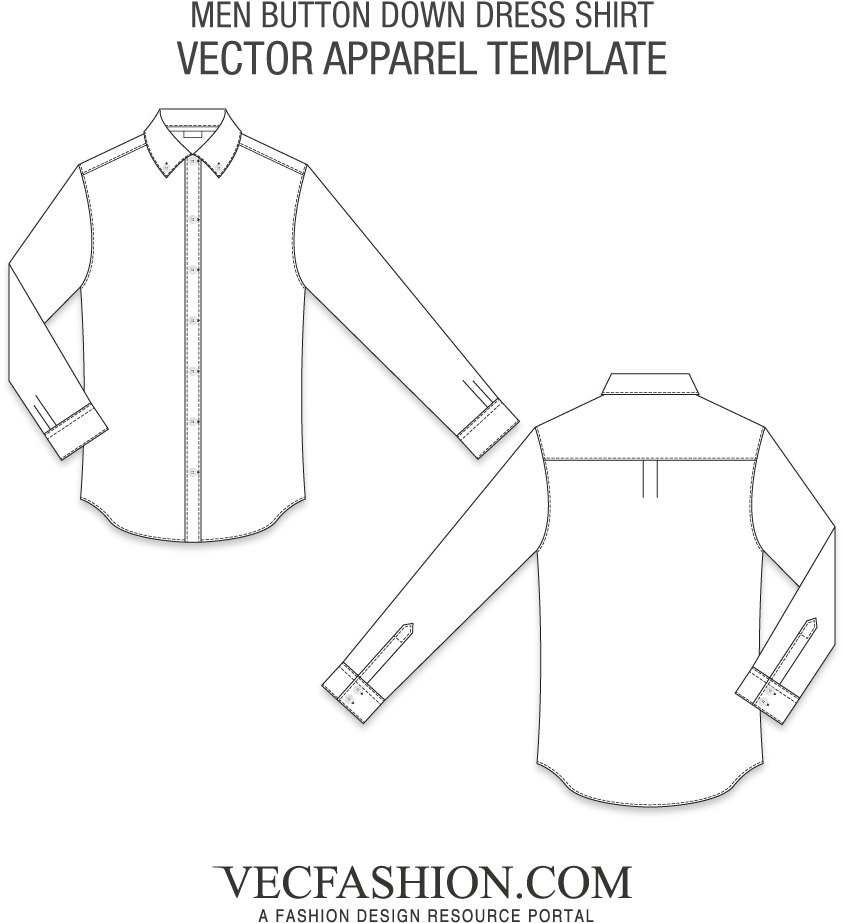 Button Down Shirt Vector at Collection of Button Down