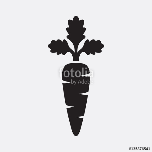 Carrot Silhouette Vector at Collection of Carrot