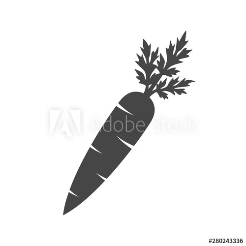 Carrot Silhouette Vector at Collection of Carrot