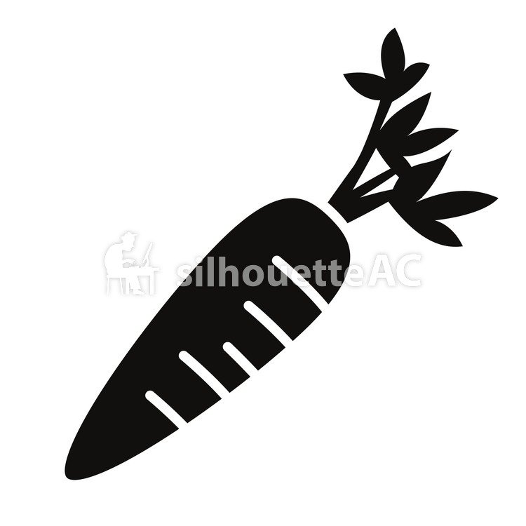 Carrot Silhouette Vector at Collection of Carrot