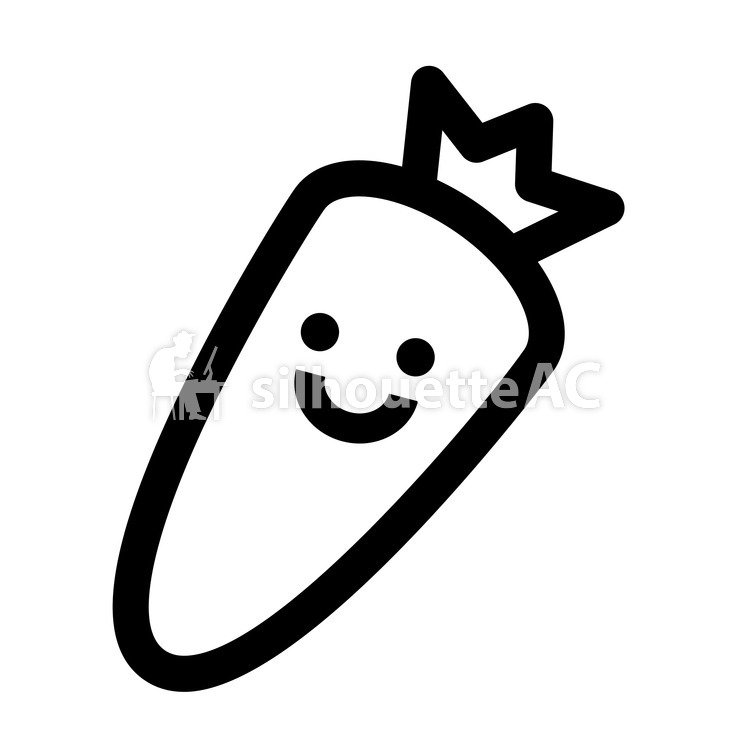 Carrot Silhouette Vector at Collection of Carrot