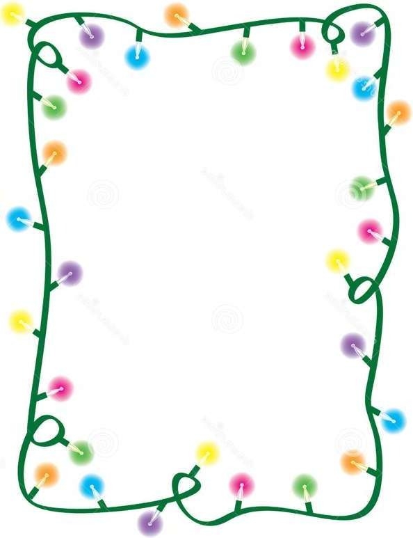 Christmas Lights Border Vector at Collection of