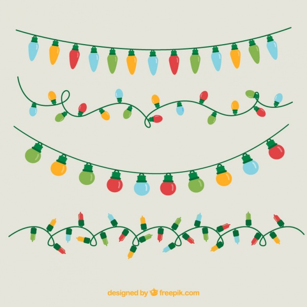 Christmas Lights Vector Free at Collection of