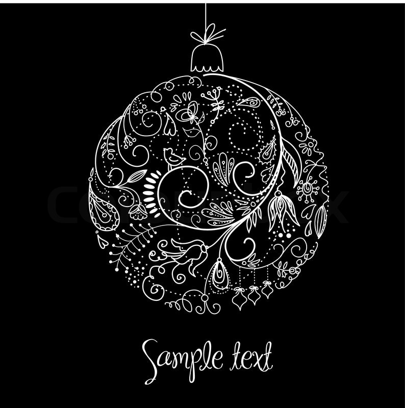 Christmas Vector Black And White at Collection of Christmas Vector Black And