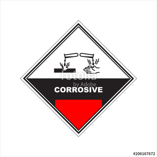 Corrosive Sign Vector at Collection of Corrosive Sign