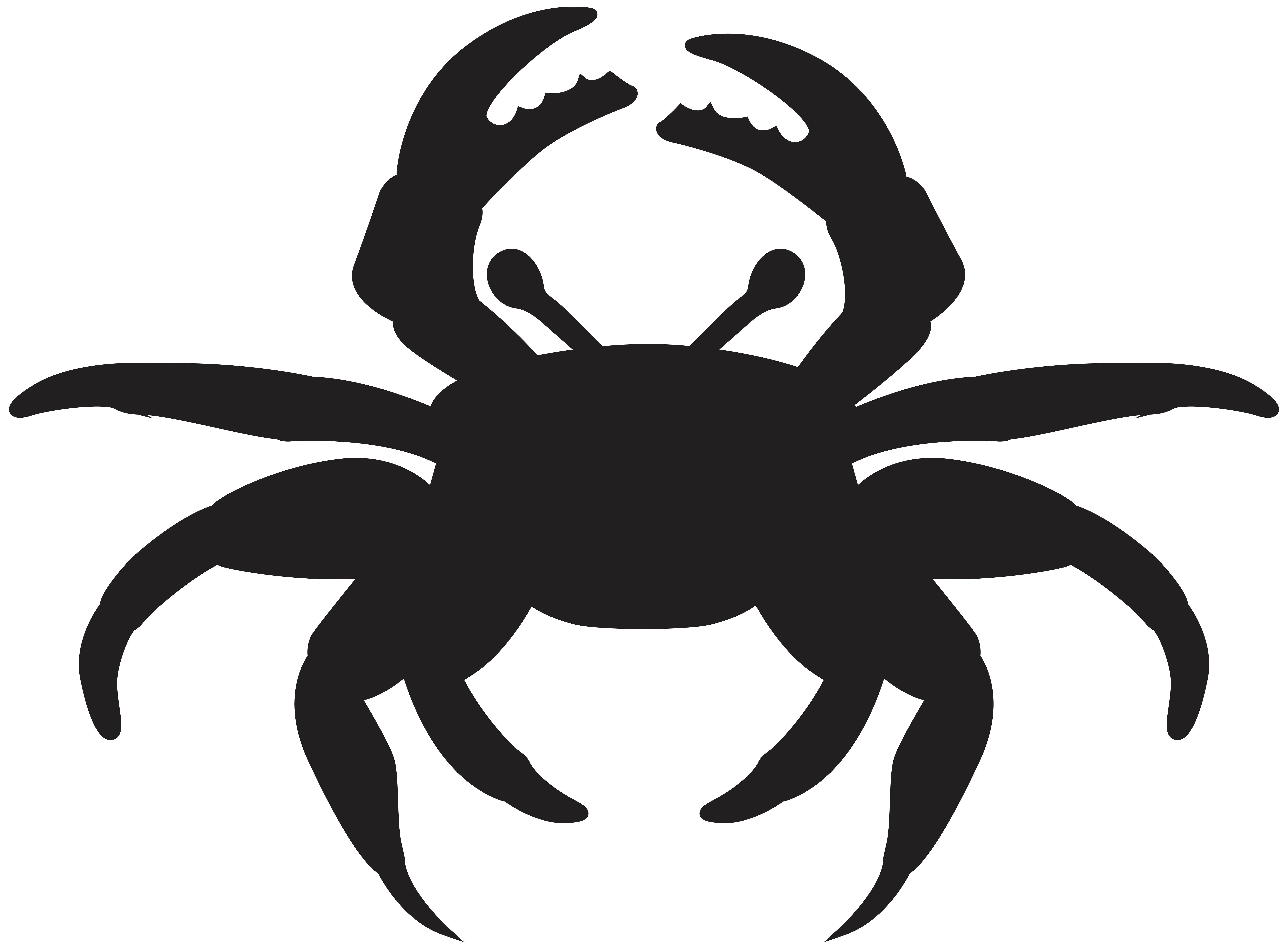 Crab Silhouette Vector Free at Collection of Crab