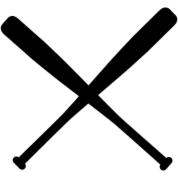 Crossed Baseball Bats Vector at Collection of Crossed Baseball Bats Vector