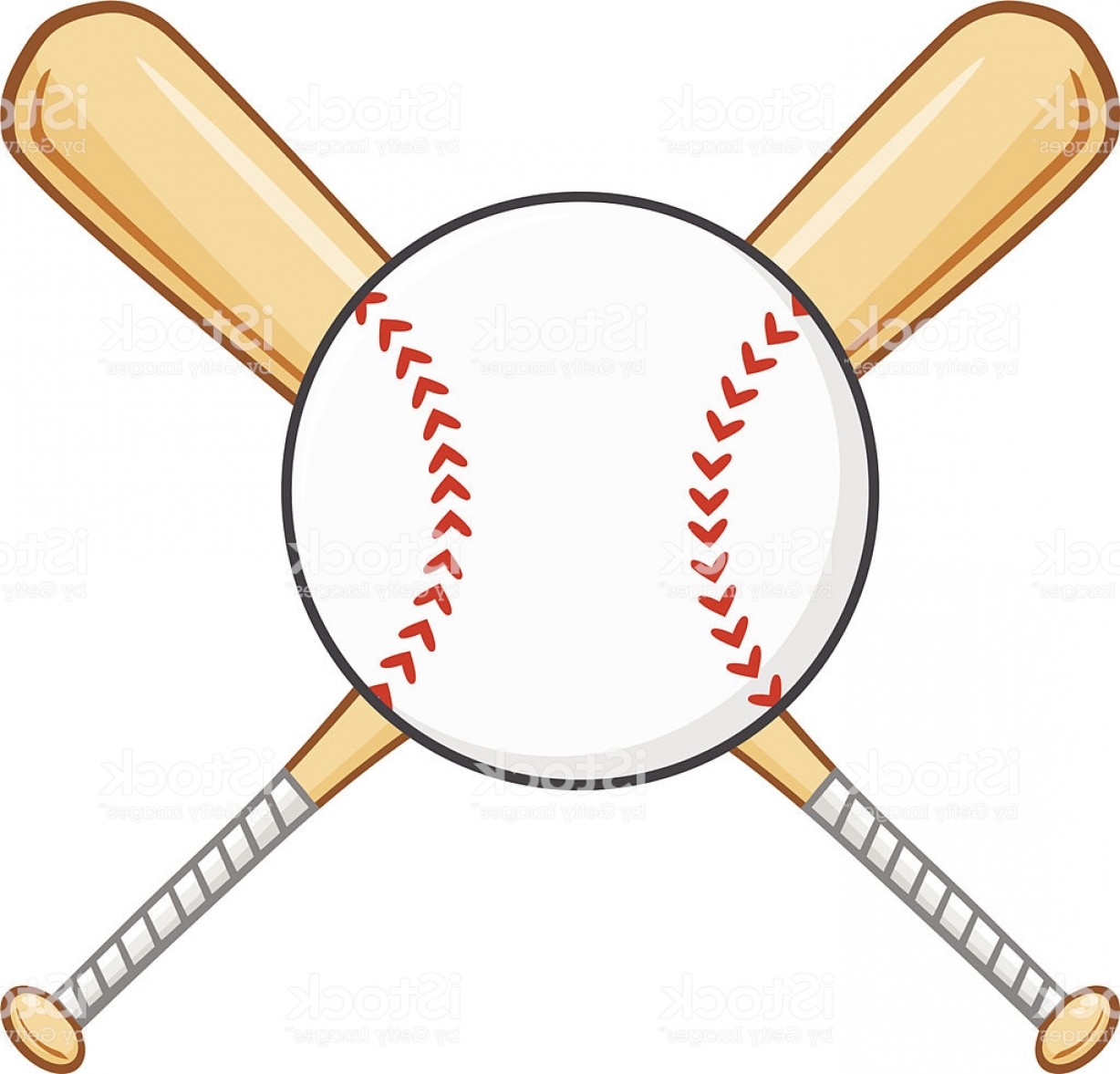 Crossed Bats Vector at Collection of Crossed Bats