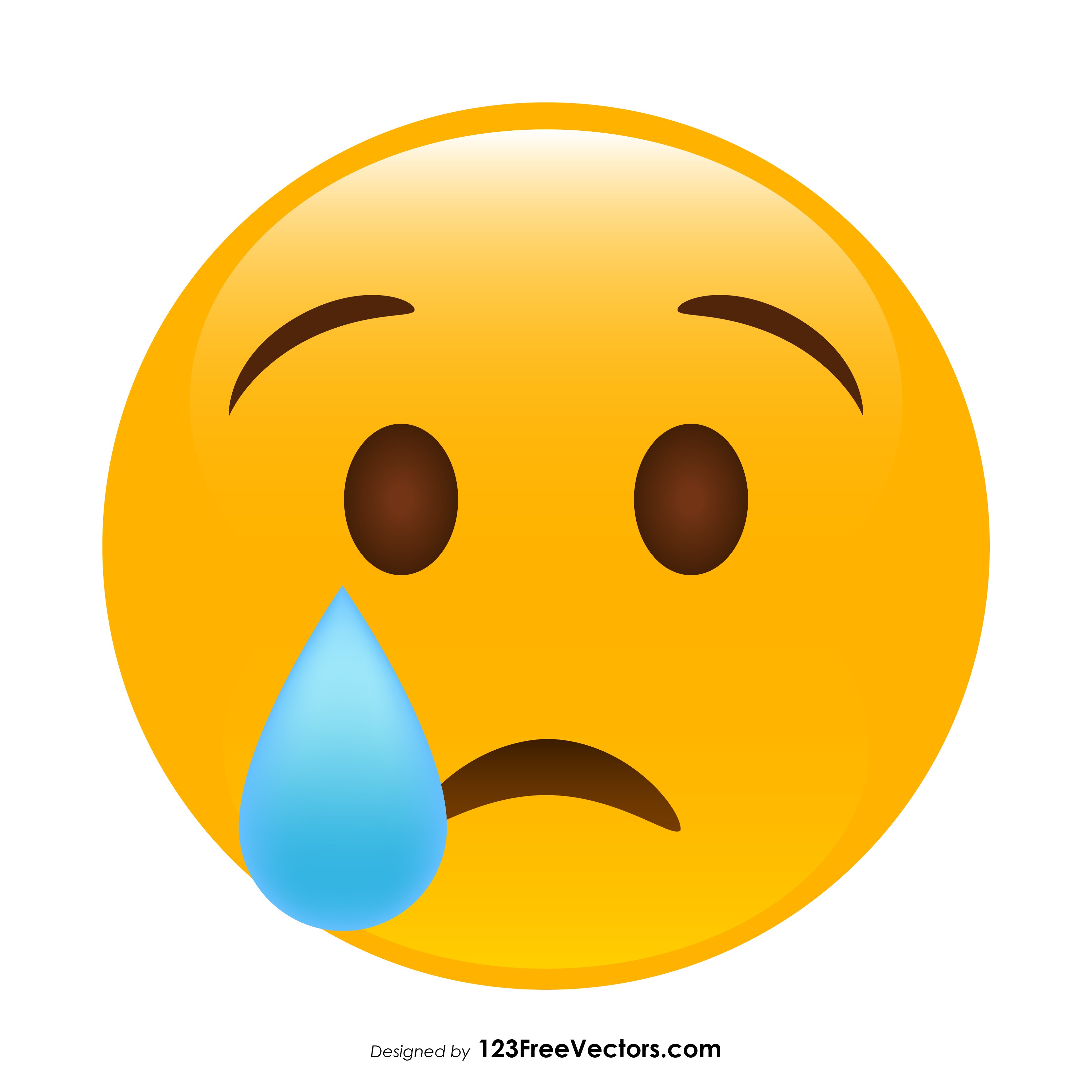 Crying Emoji Vector at Collection of Crying Emoji