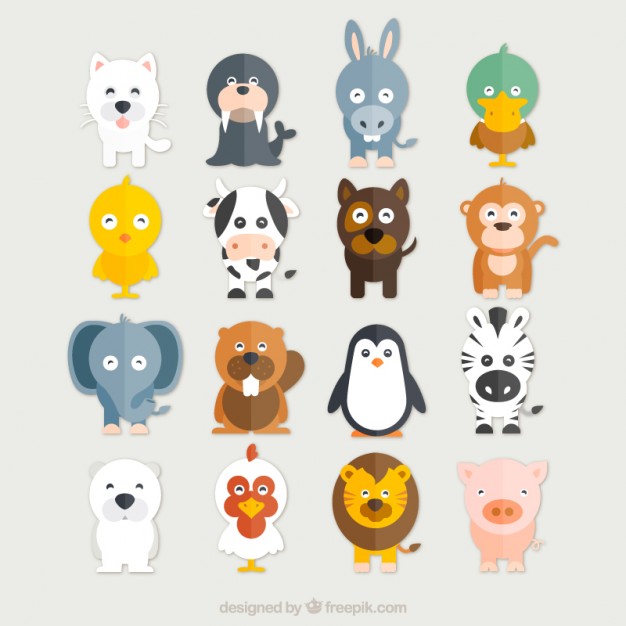 Cute Animals Vector at Collection of Cute Animals