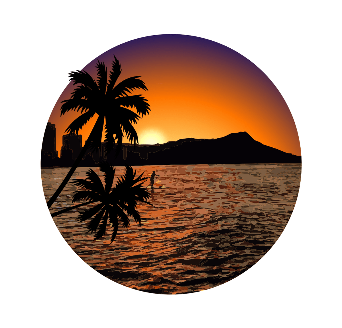 Diamond Head Vector at Collection of Diamond Head