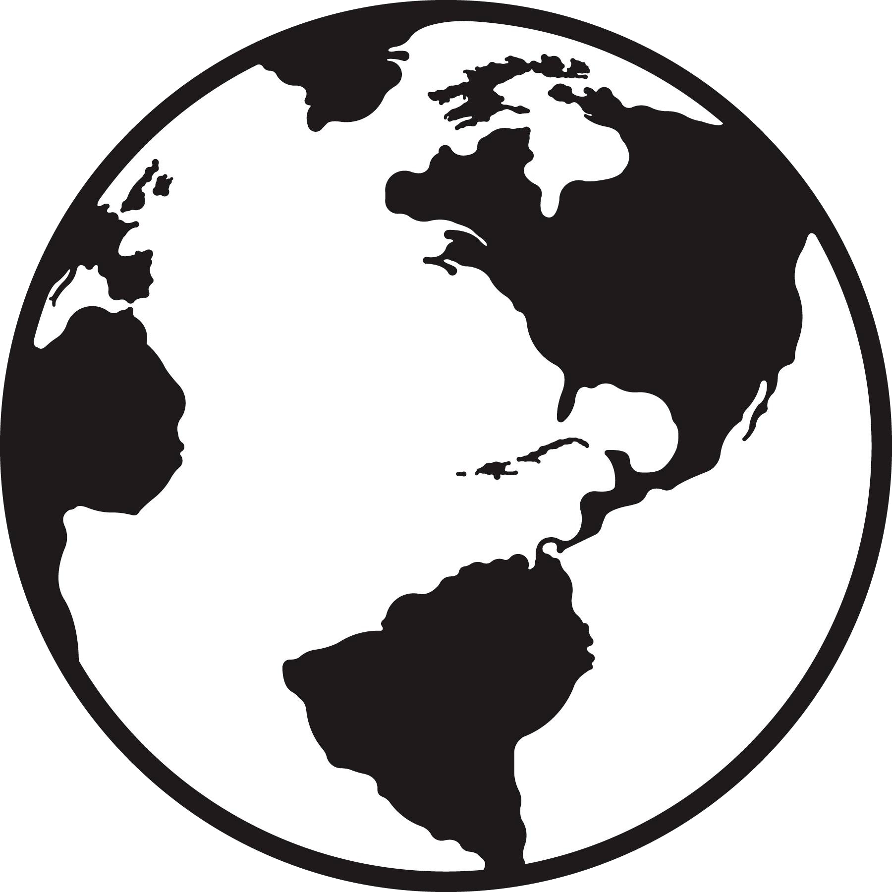 Earth Silhouette Vector at Collection of Earth