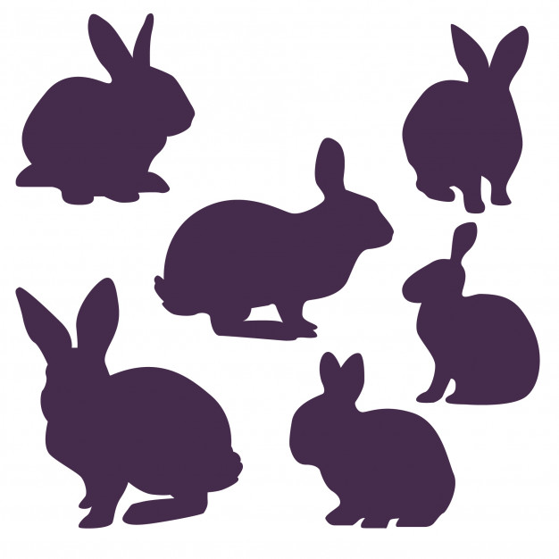 Easter Bunny Silhouette Vector at Vectorified.com | Collection of