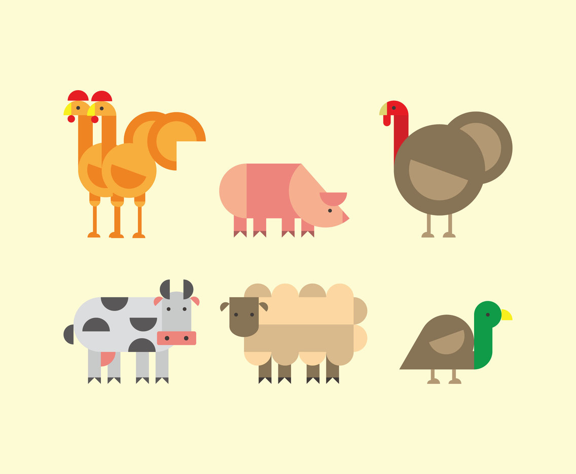Farm Animals Vector Free at Collection of Farm