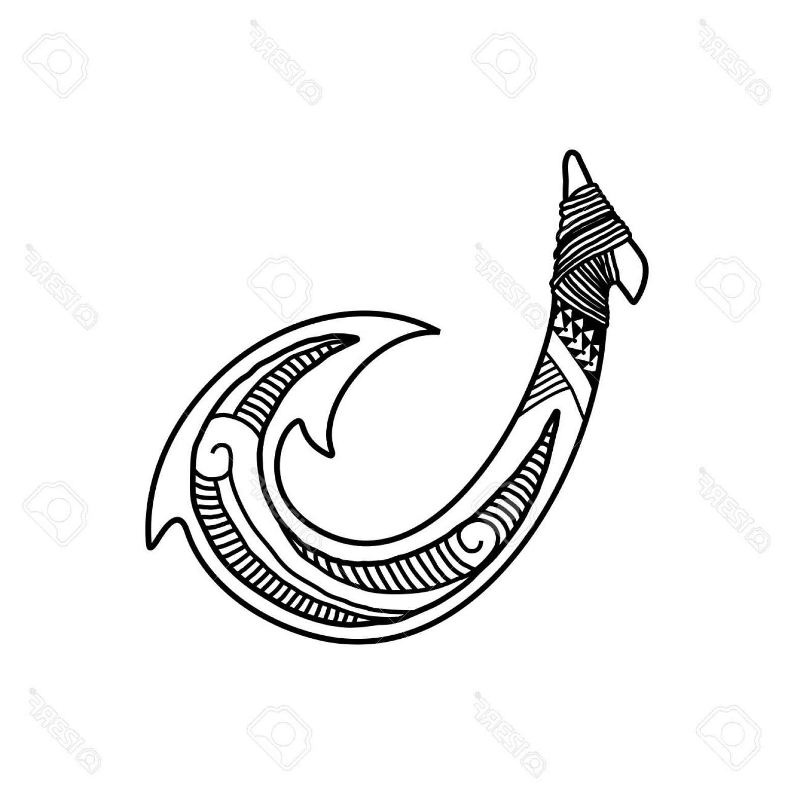 Fish Hook Vector at Collection of Fish Hook Vector
