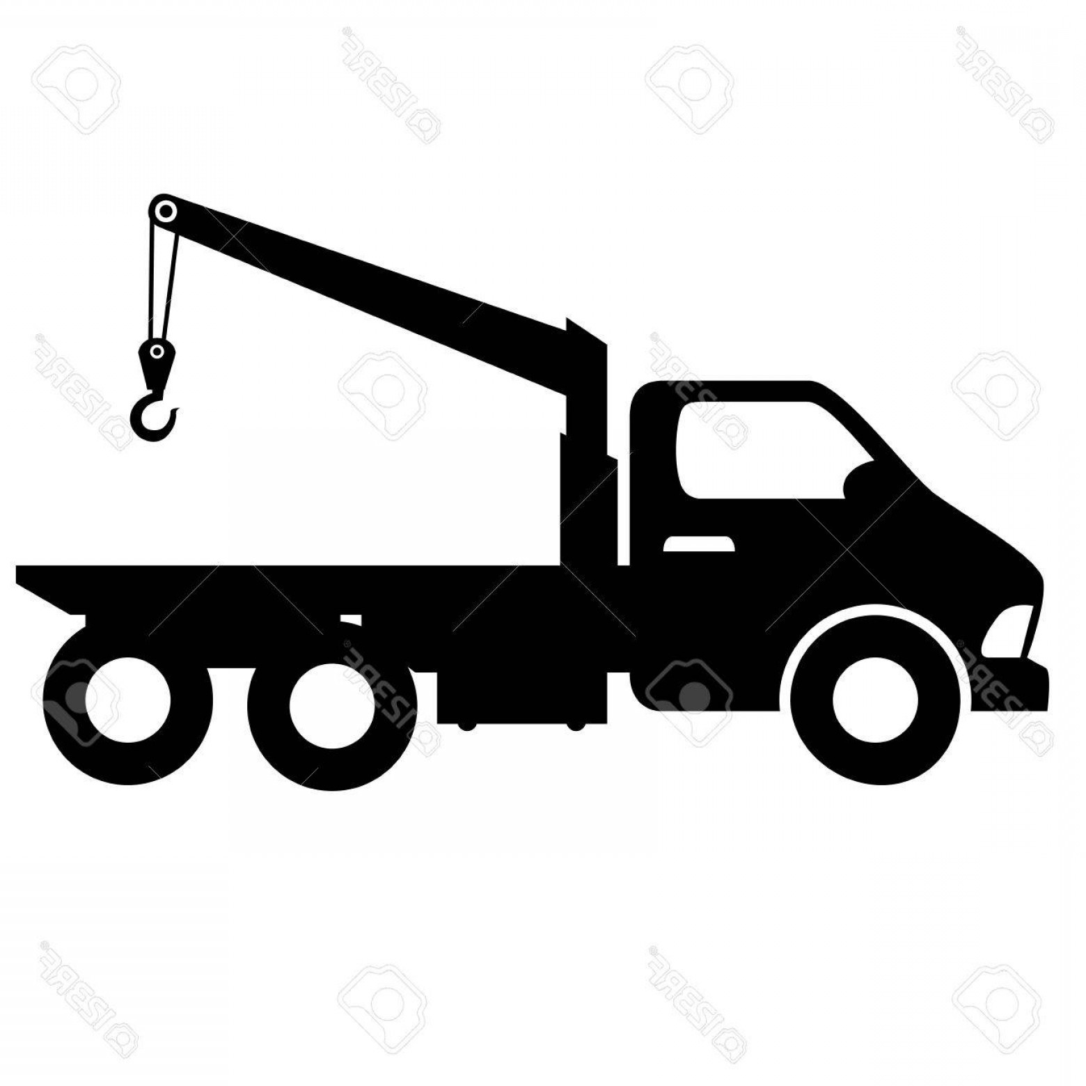 Flatbed Tow Truck Vector at Collection of Flatbed Tow