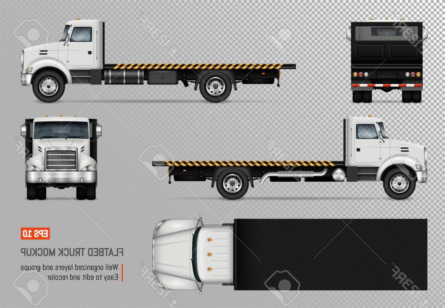 Flatbed Truck Vector at Collection of Flatbed Truck