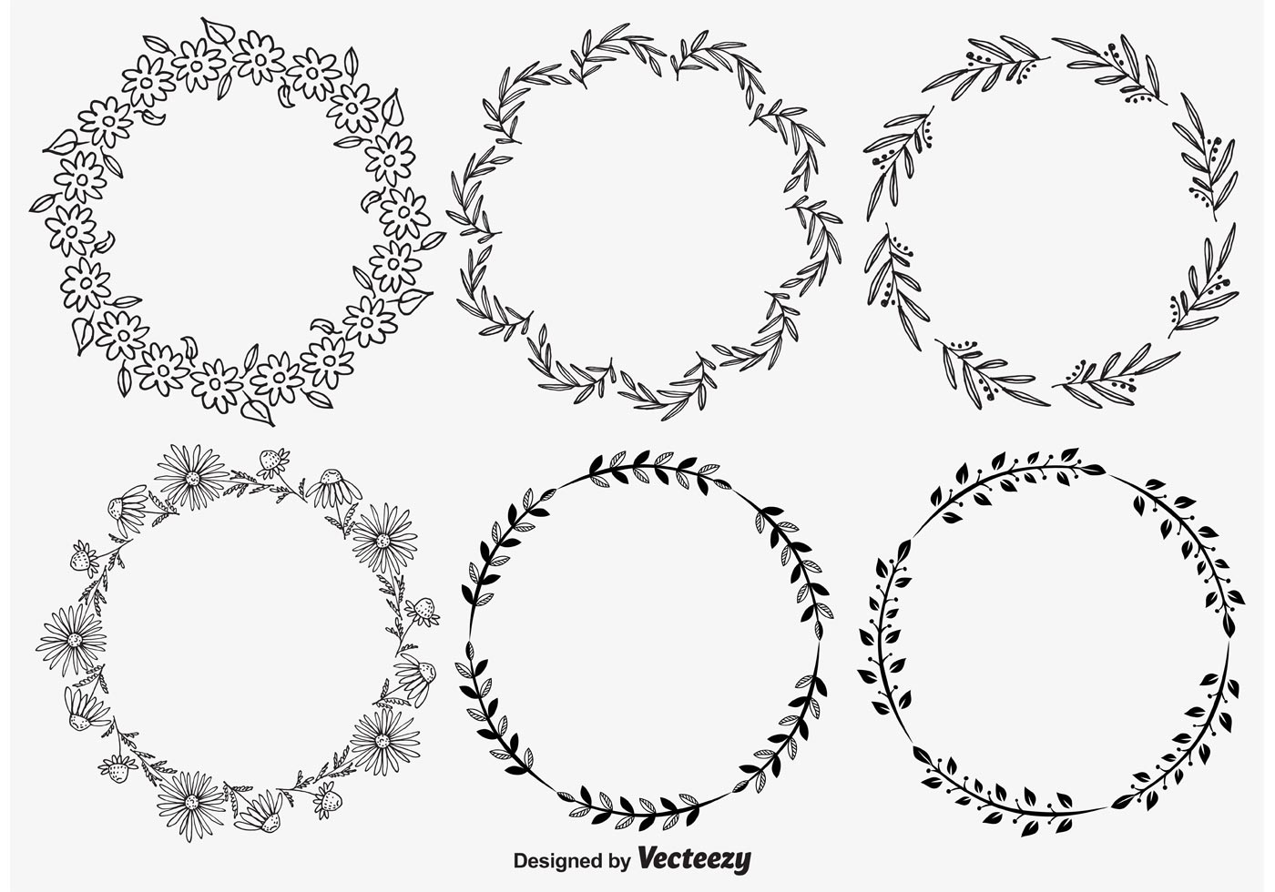 Floral Circle Vector at Collection of Floral Circle