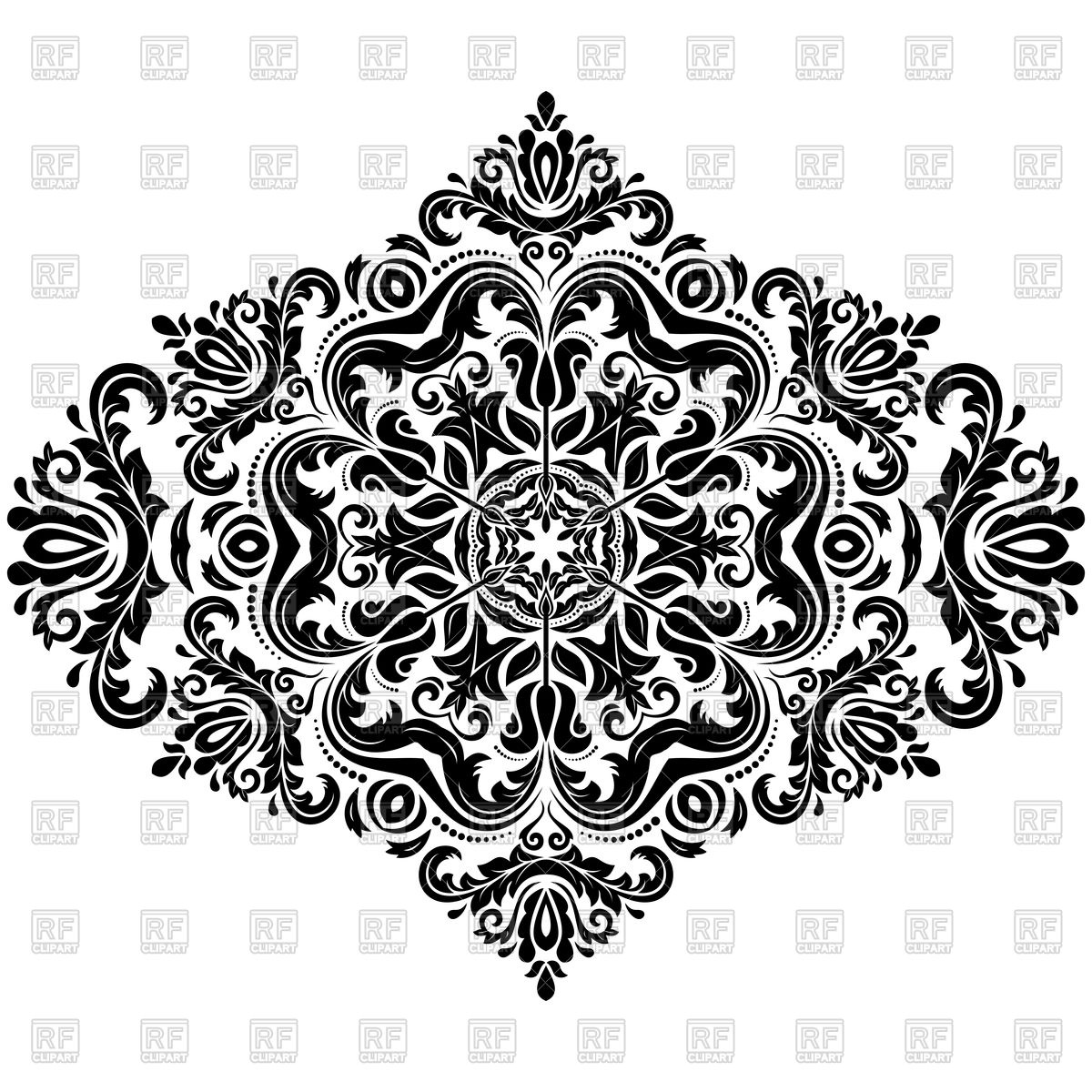 Floral Damask Vector at Collection of Floral Damask