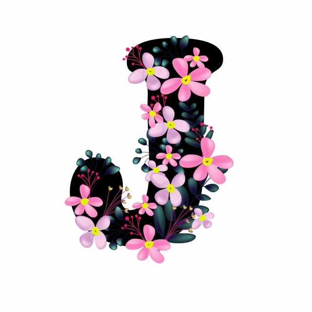 Floral Font Vector at Collection of Floral Font