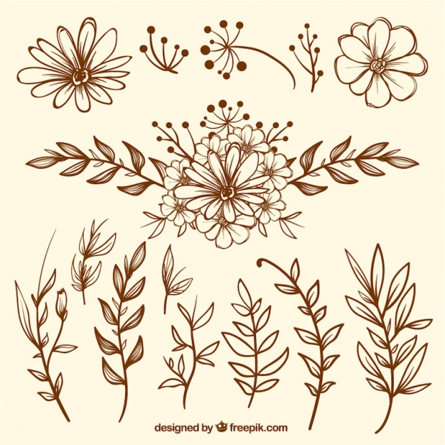 Flores Vintage Vector at Collection of Flores Vintage