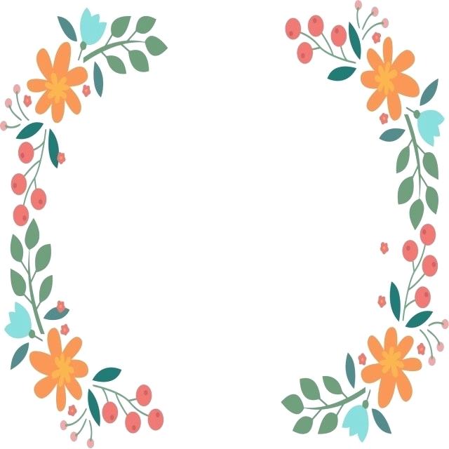 Flower Border Vector at Collection of Flower Border